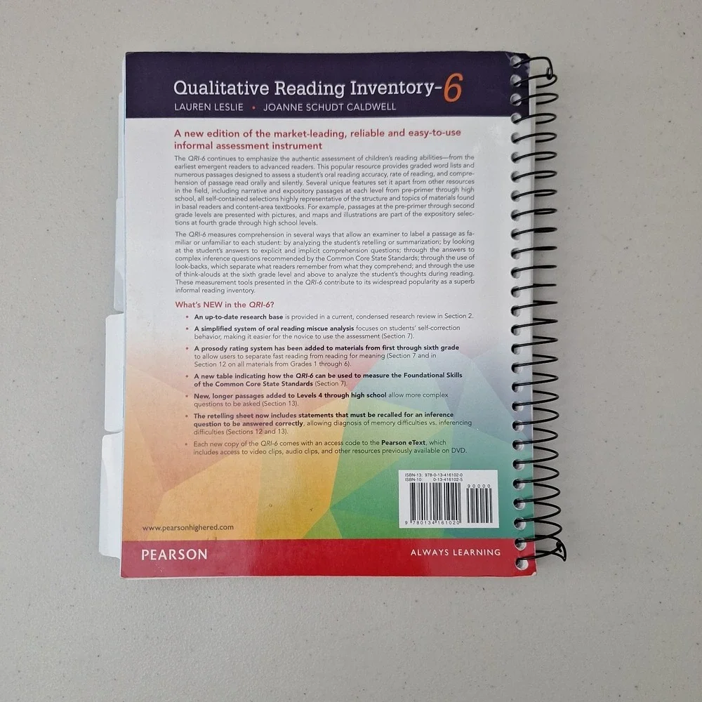 Qualitative Reading Inventory (6th Edition) - Spiral-bound - VERY GOOD